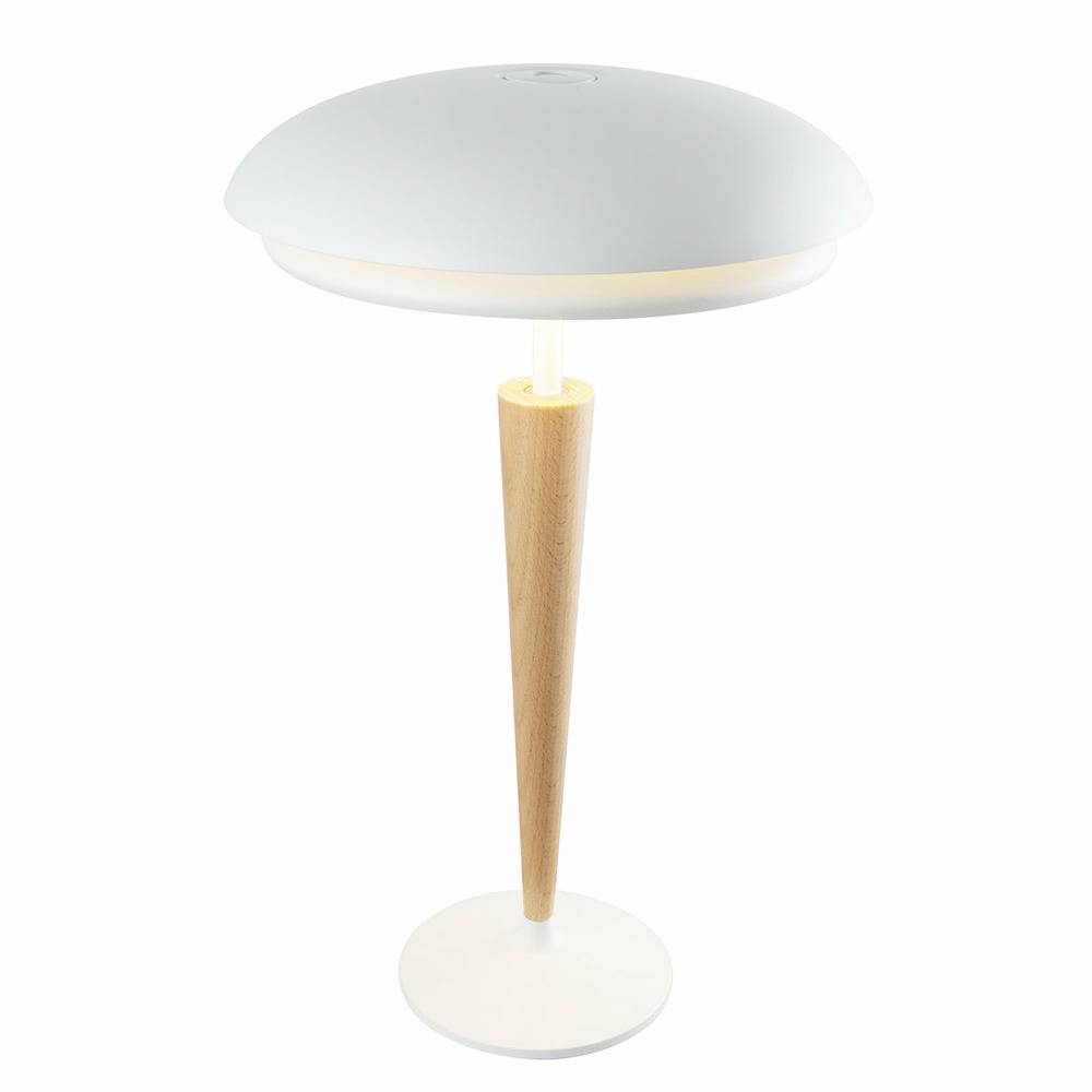 Lampe de table sans fil led lapis blanc aluminium h36cm