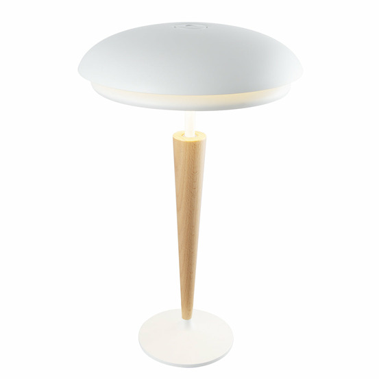 Lampe de table sans fil led lapis blanc aluminium h36cm