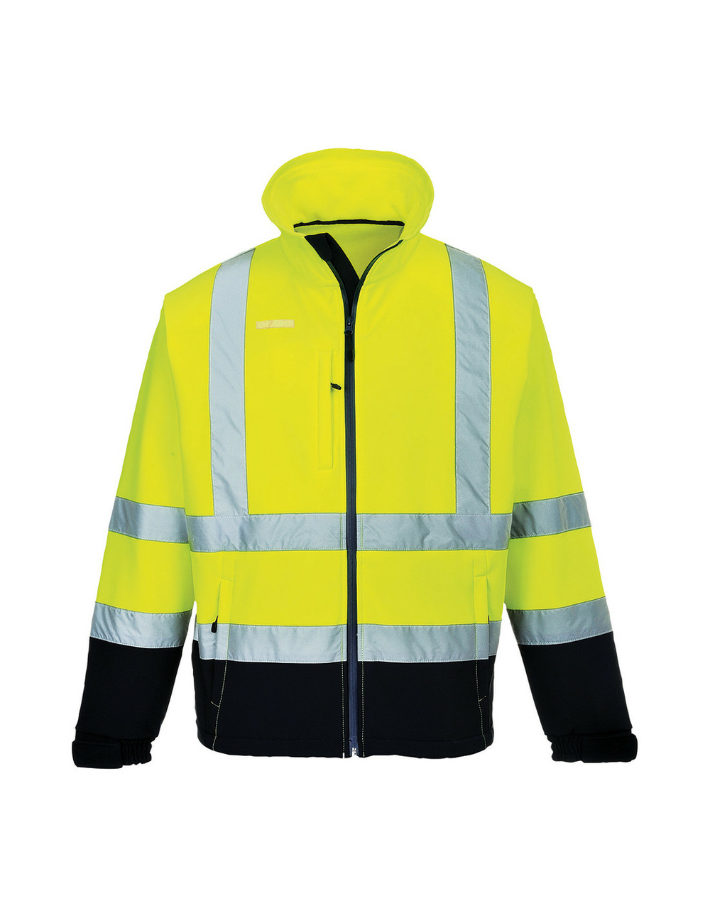 Softshell bicolore (3 couches) couleur : jaune/marine taille xl - portwest