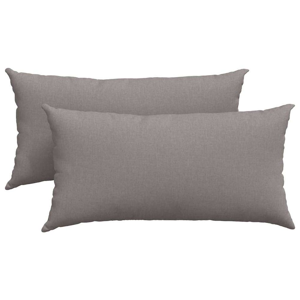 Coussins de canapé 2 pc tissu taupe 80 x 40 cm