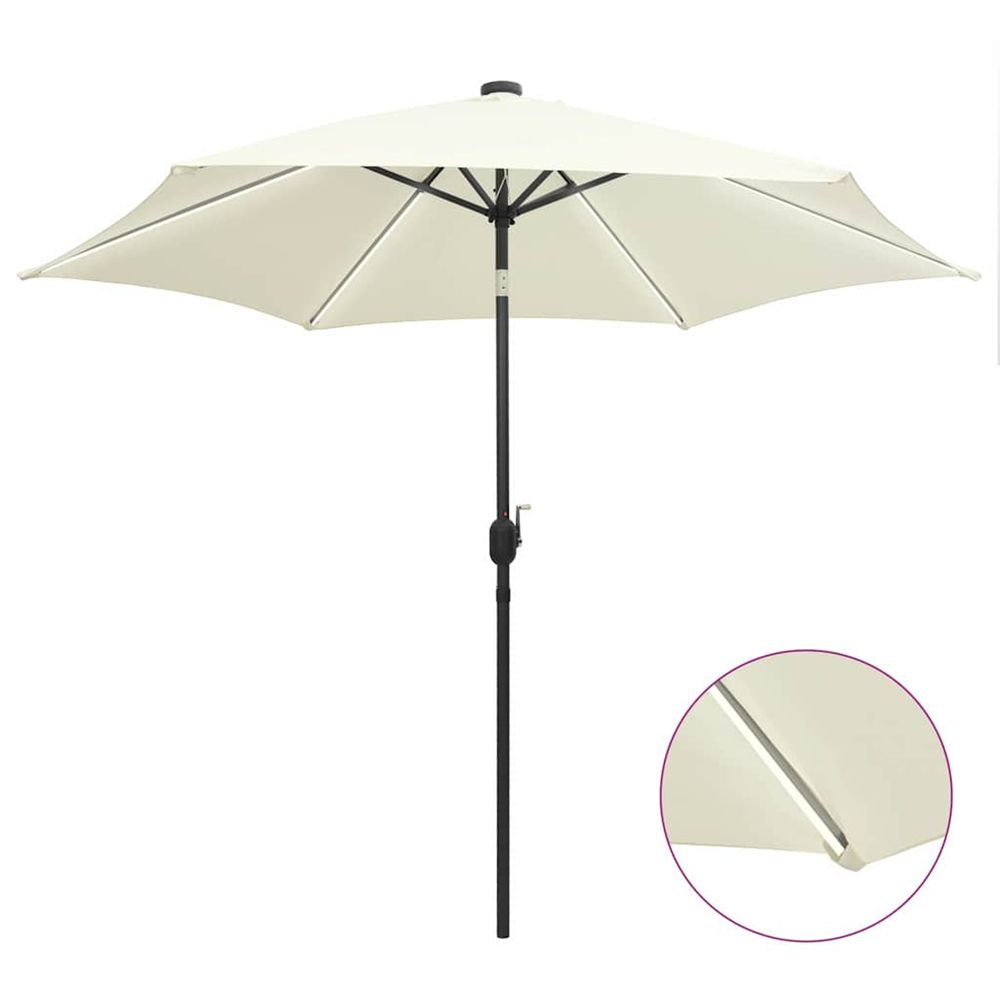 Parasol avec LED et mÃ¢t en aluminium