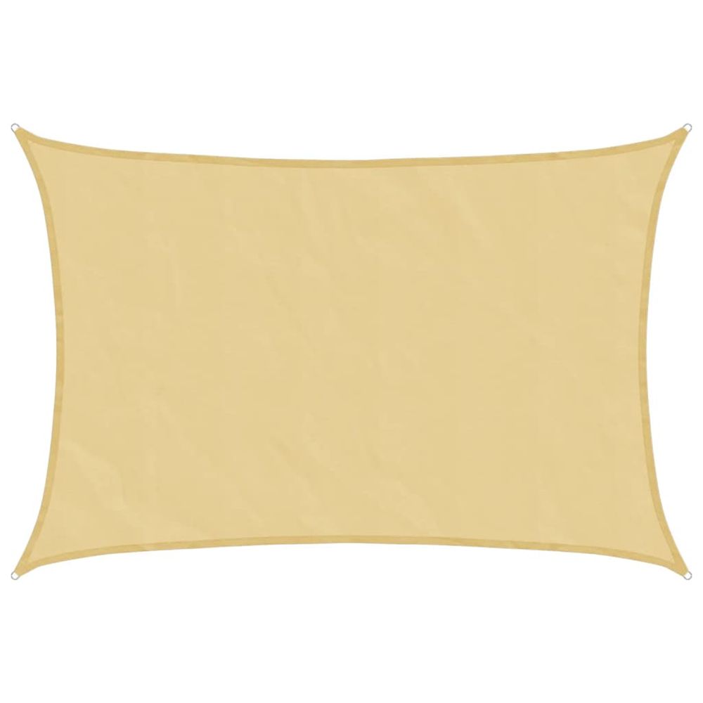 Voile d'ombrage sable 4,5x3,5 m 100 % polyester oxford