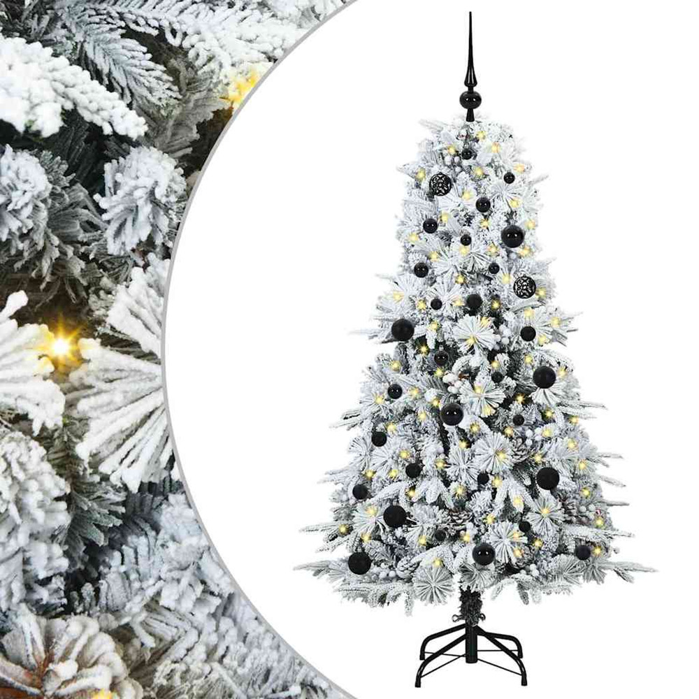 Sapin de noël artificiel à branches articulées blanc 150 cm