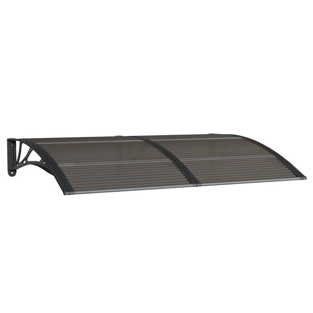 Auvent de porte noir 150x100 cm polycarbonate