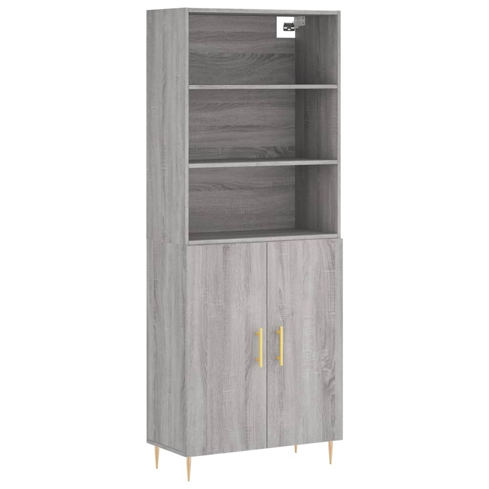 Buffet bahut commode armoire meuble de rangement organisateur cuisine salle de séjour salon haut sonoma 69,5 x 34 x 180 cm bo