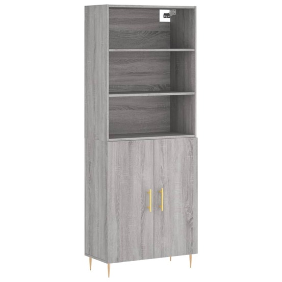 Buffet bahut commode armoire meuble de rangement organisateur cuisine salle de séjour salon haut sonoma 69,5 x 34 x 180 cm bo