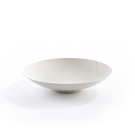 4 assiettes creuses naturelles Gris Pierre