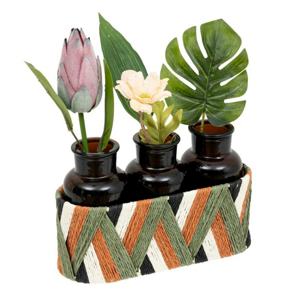 Lot de 3 soliflores déco 