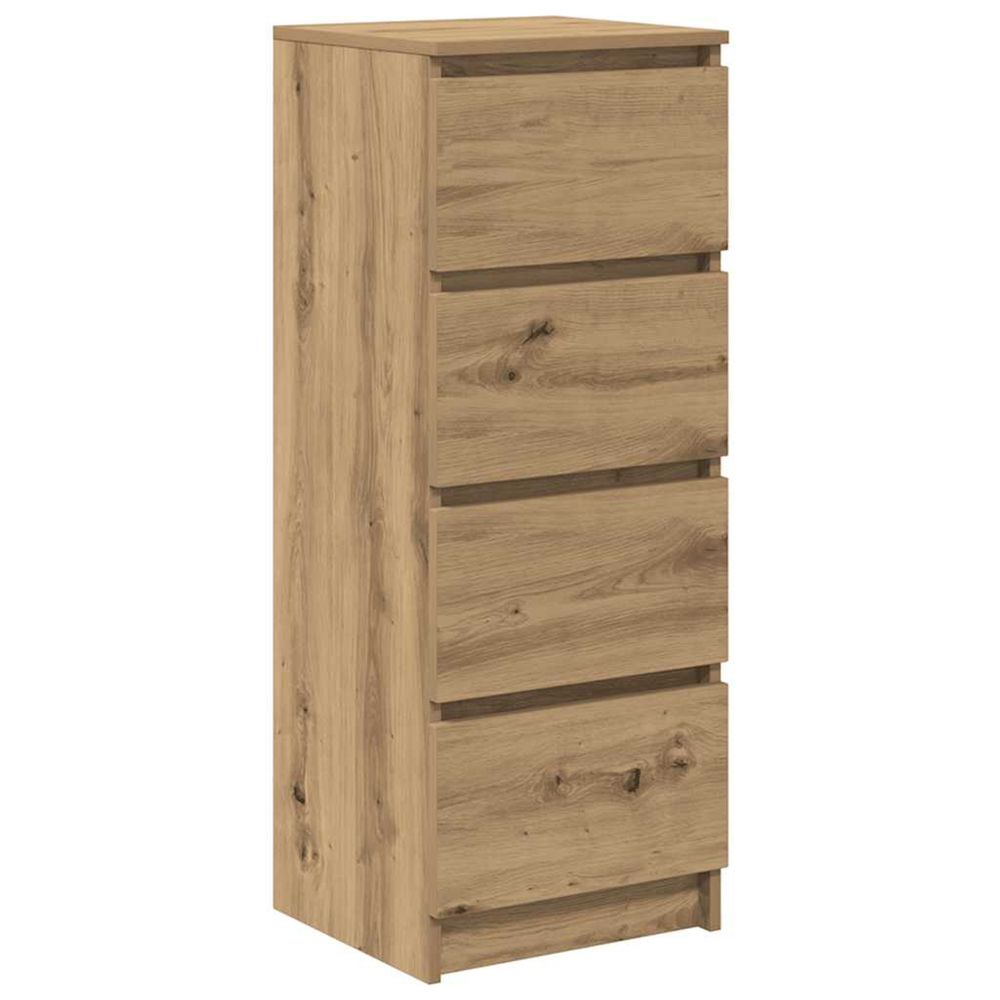 Buffet chêne artisanal 37,5x35x99 cm bois d'ingénierie