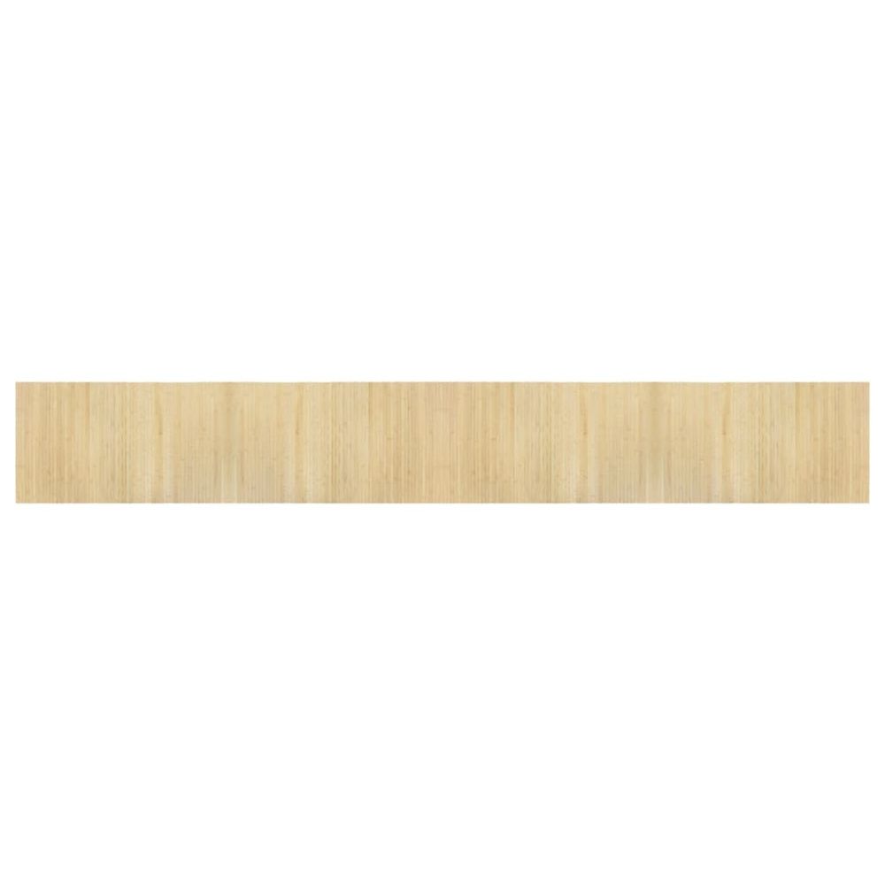 Tapis rectangulaire naturel clair 60x400 cm bambou