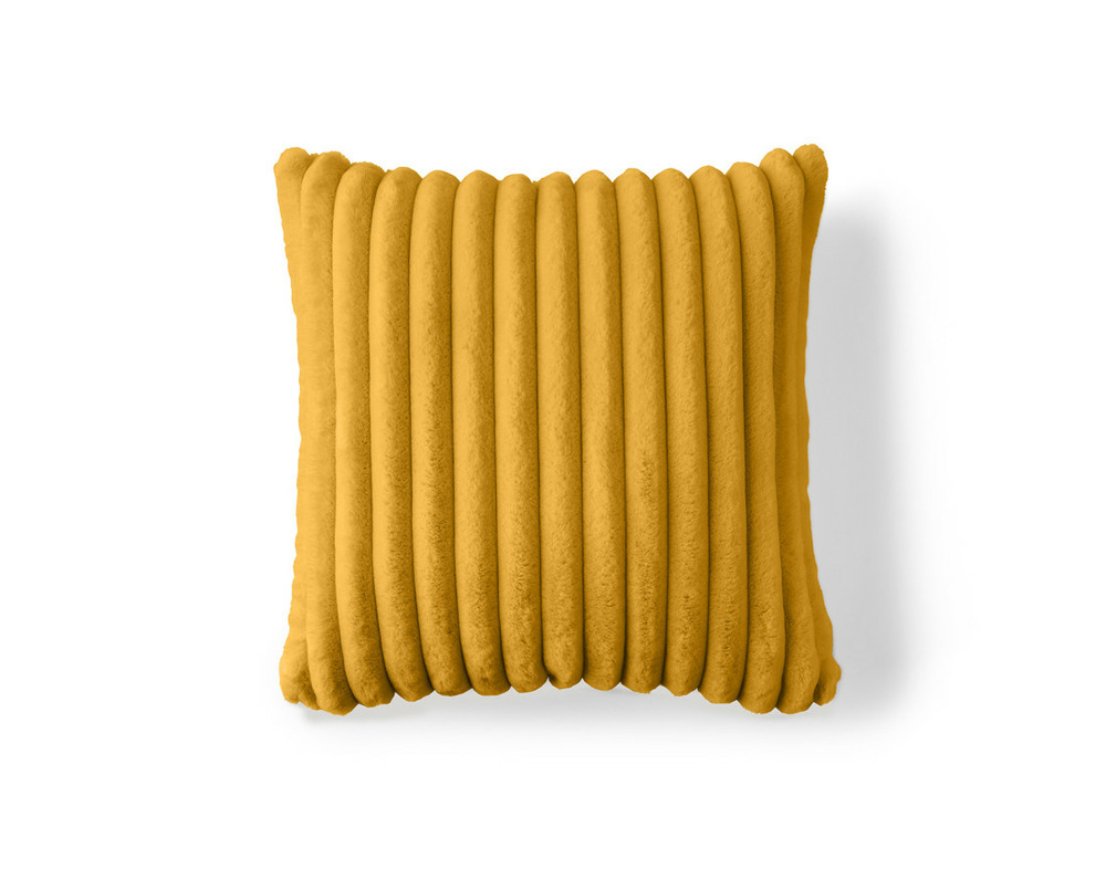 Sierra - coussin - en fausse fourrure côtelé - 50x50 cm
