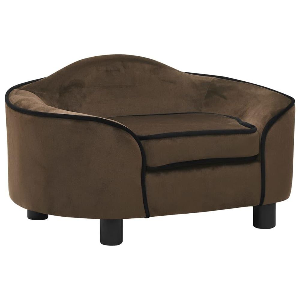 Canapé pour chien 67 cm peluche marron