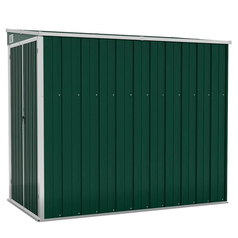 Abri de jardin mural vert 118x194x178 cm métal galvanisé