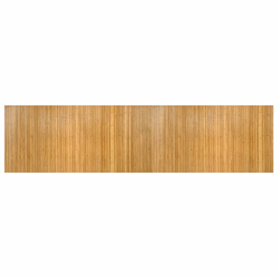 Tapis rectangulaire naturel 100x400 cm bambou