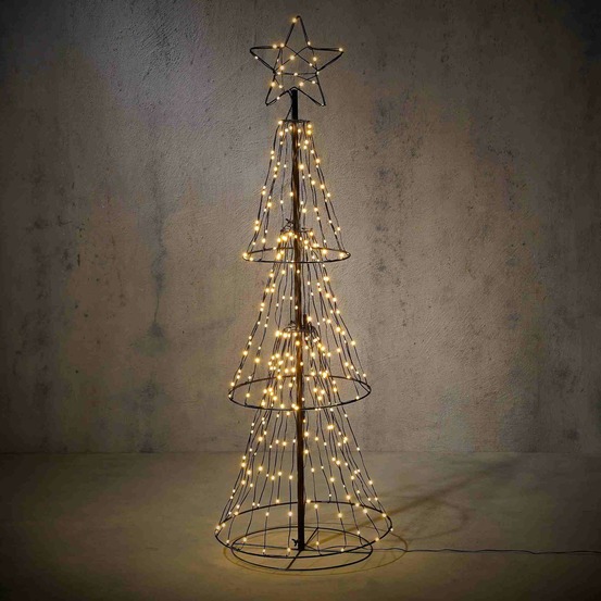 Luca lighting guirlande de noël tree - 53x53x150 cm - fer - noir