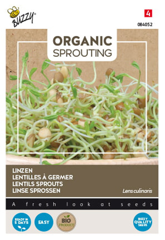 Buzzy organic sprouting lentilles (bio) - ca. 30 gr (livraison gratuite)