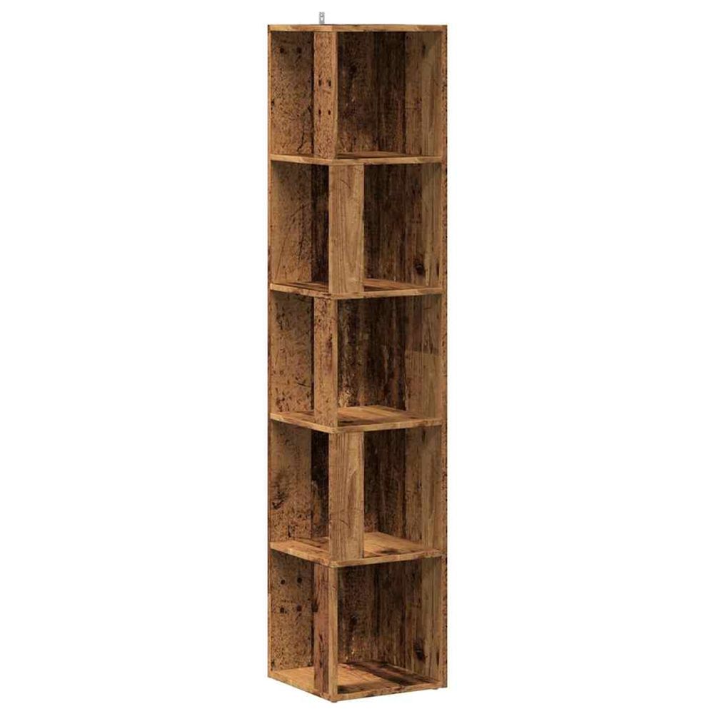 Corner cabinet 33 x 33 x 165 cm engineered wood bois ancien