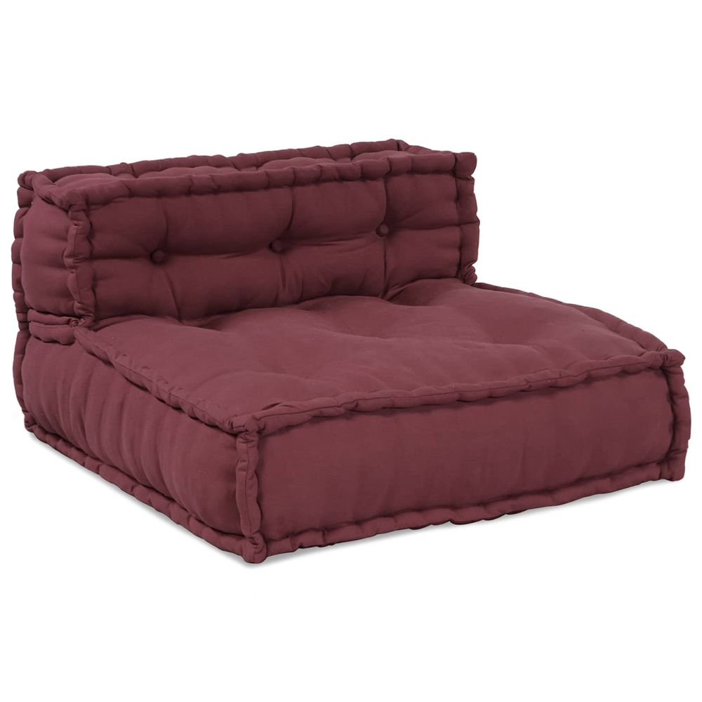 Unité de canapé modulaire tissu marron 210 x 140 x 56 cm