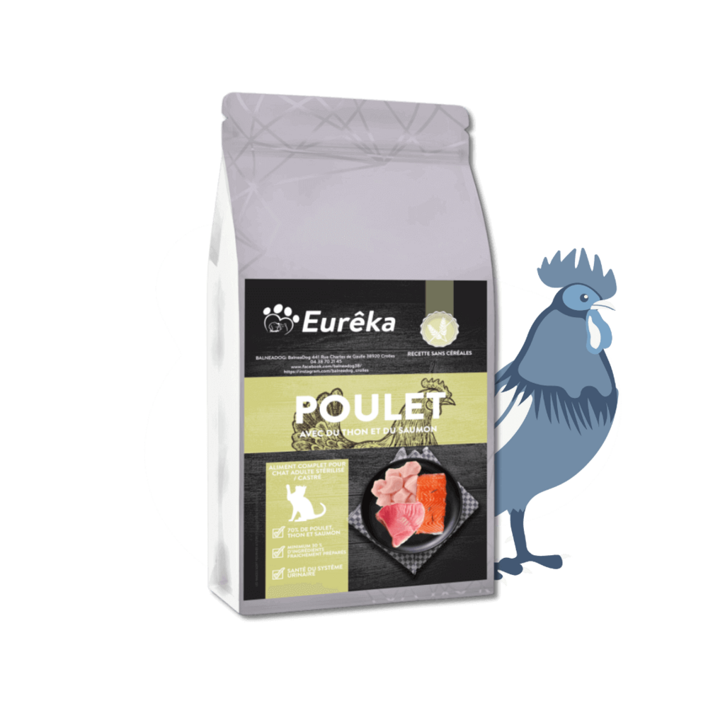 Croquettes chat adulte holistic sans céréales - poulet avec du thon et du saumon - 5 kg