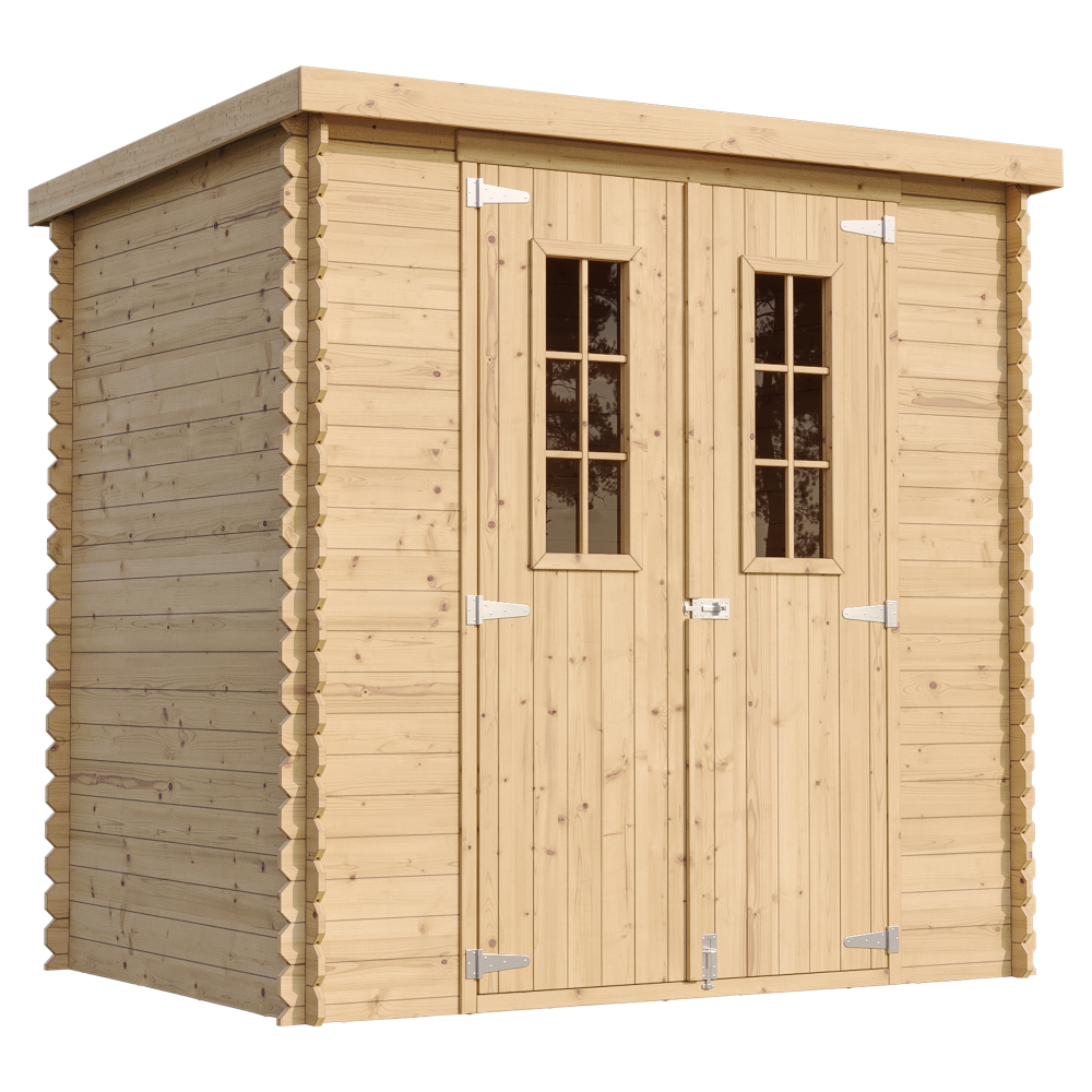 Abri de jardin en bois - stockage extérieur l204xl142xh200cm/2.22m2- timbela m311c