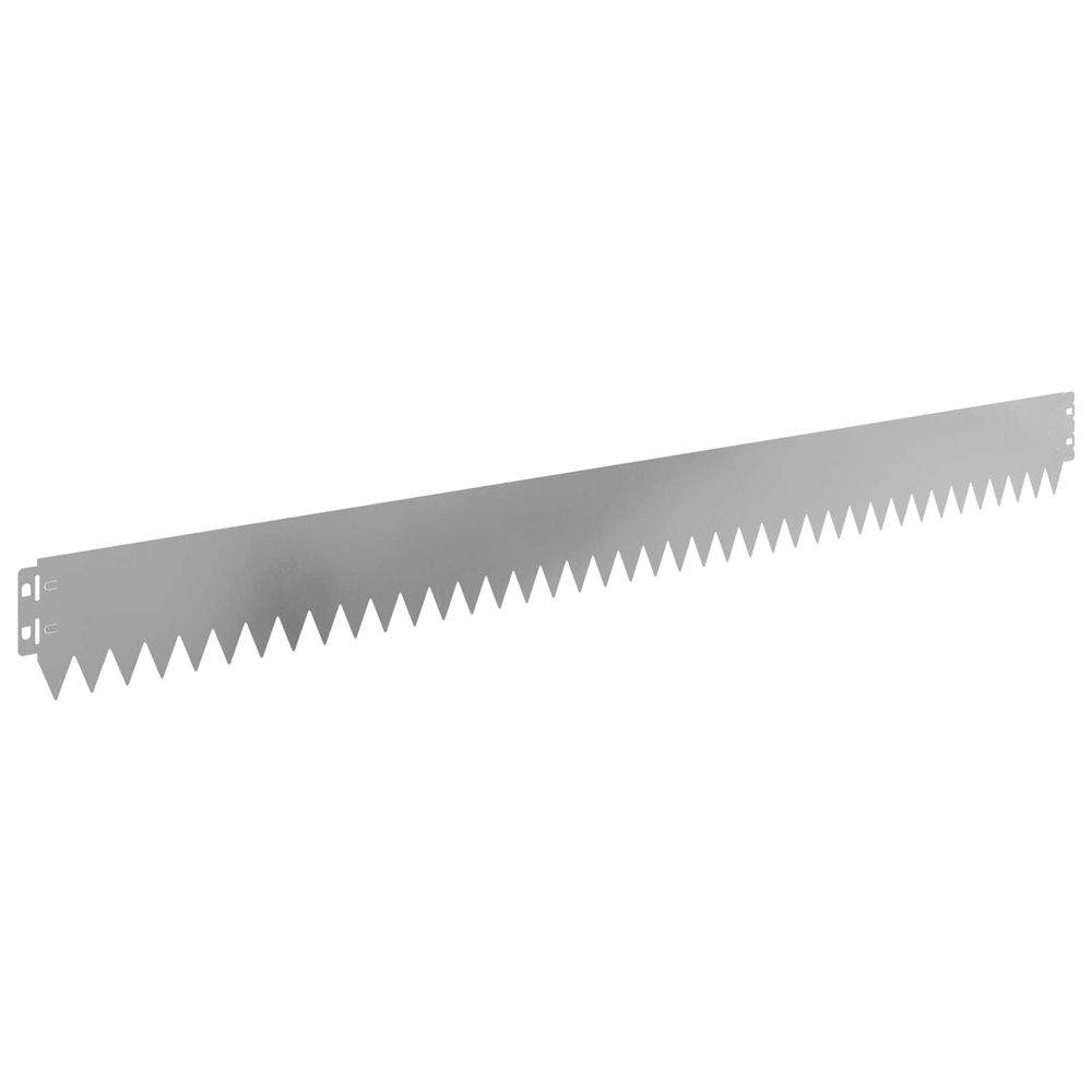 Bordure de pelouse 20 pc 103 x 10 cm acier argenté