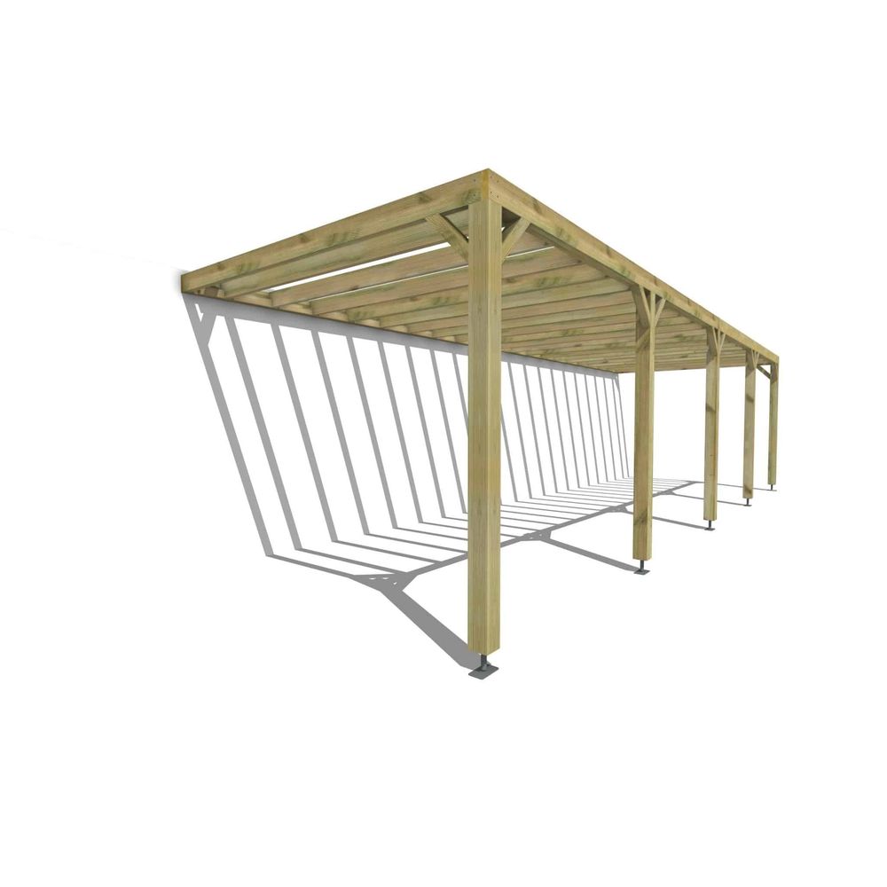 Pergola bois • 10m x 3m • adossée • sens profondeur • livraison comprise