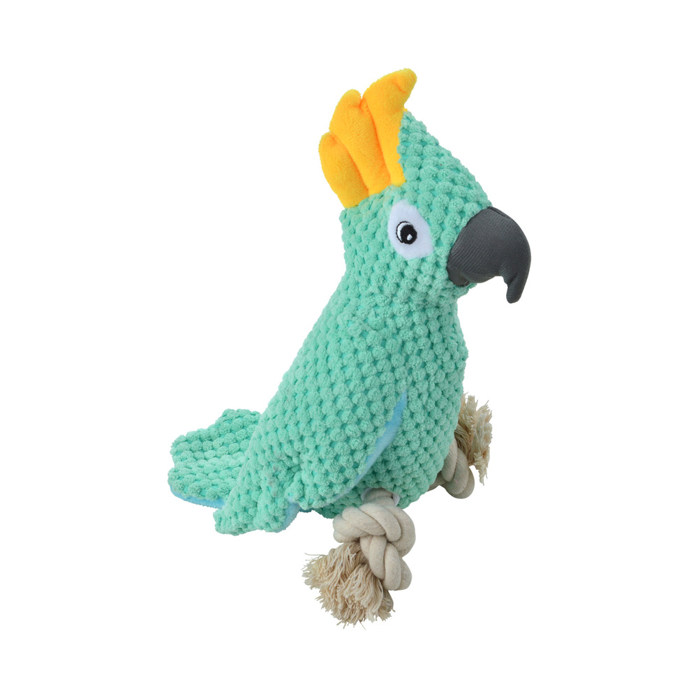 Jouet peluche pablo le perroquet corde pour chien