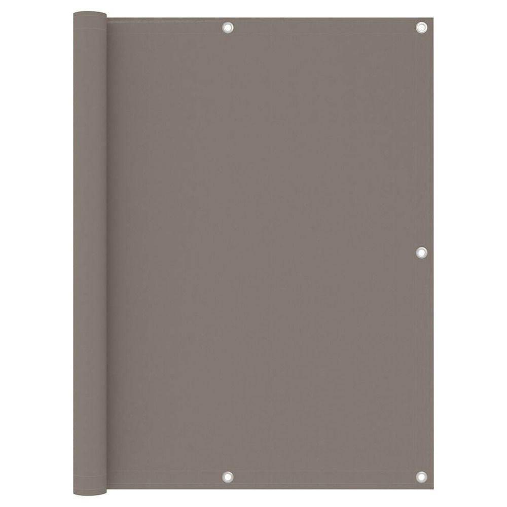 Écran de balcon taupe 120x500 cm tissu oxford