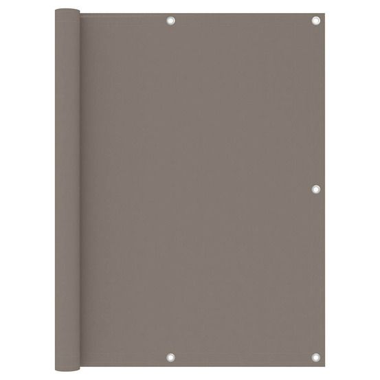 Écran de balcon taupe 120x500 cm tissu oxford