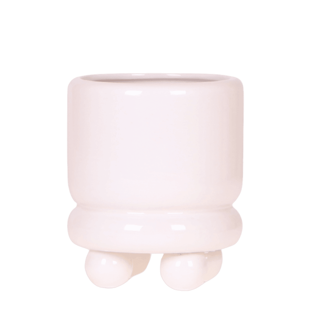 Cache-pot dotty blanc - ø9 cm x h12 cm