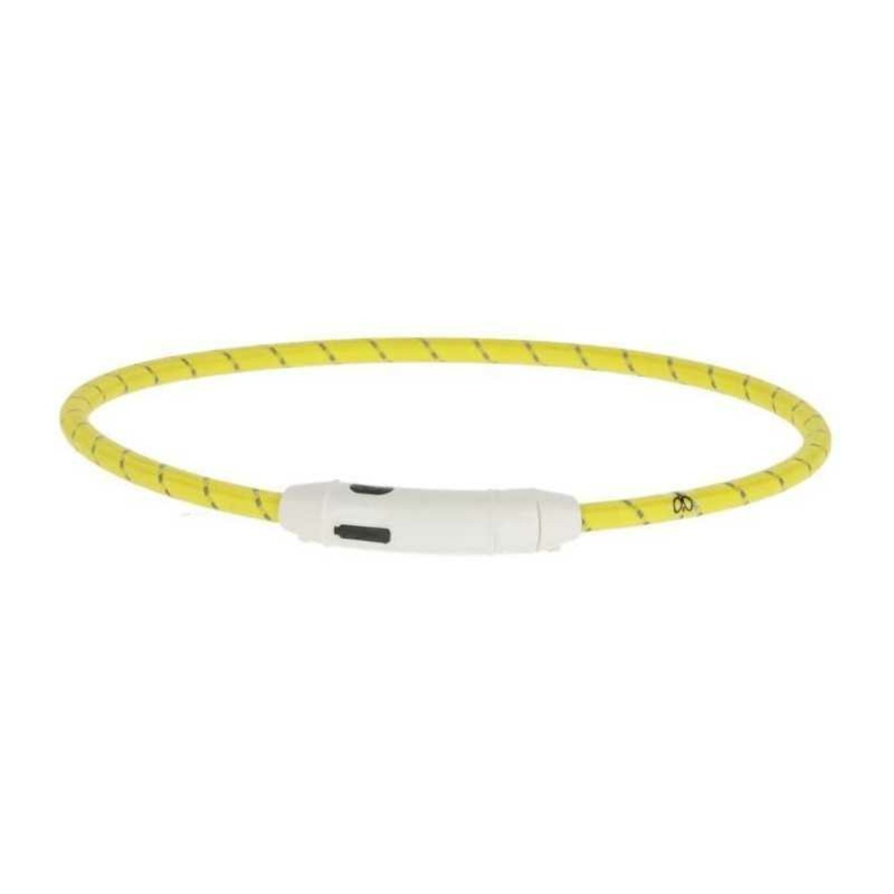 Collier led - kerbl - maxi safe - jaune - 65 cm x 10 mm