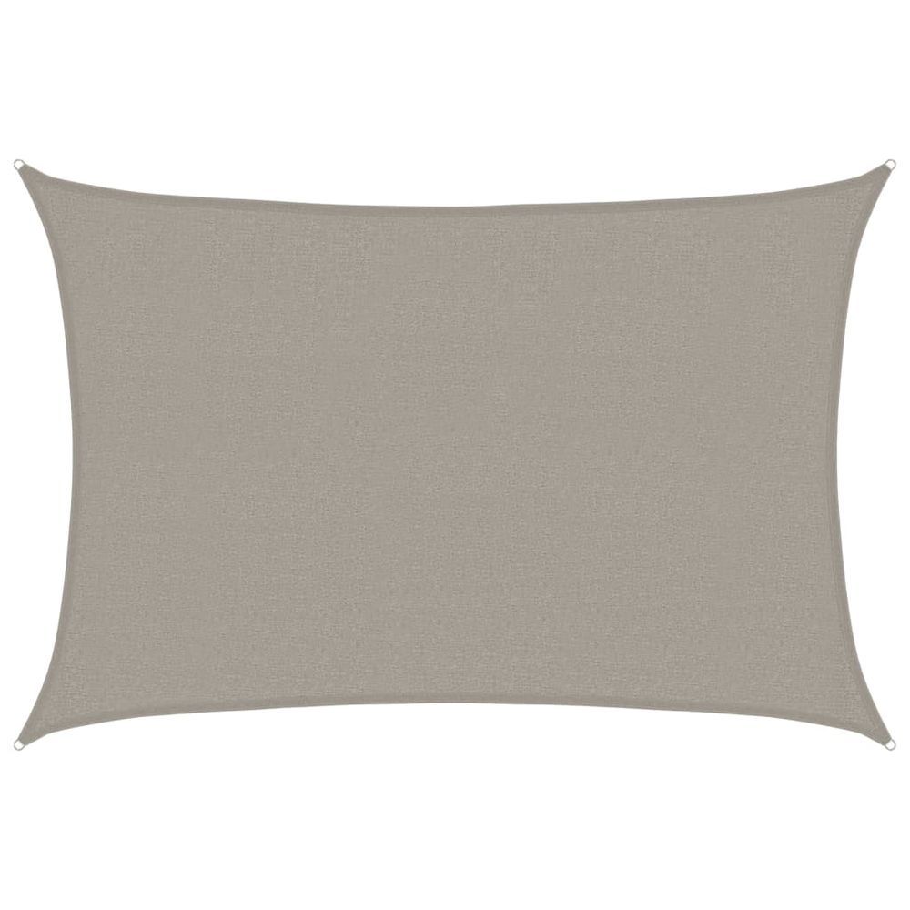 Voile d'ombrage 160 g/m² rectangulaire gris clair 2,5x4 m pehd