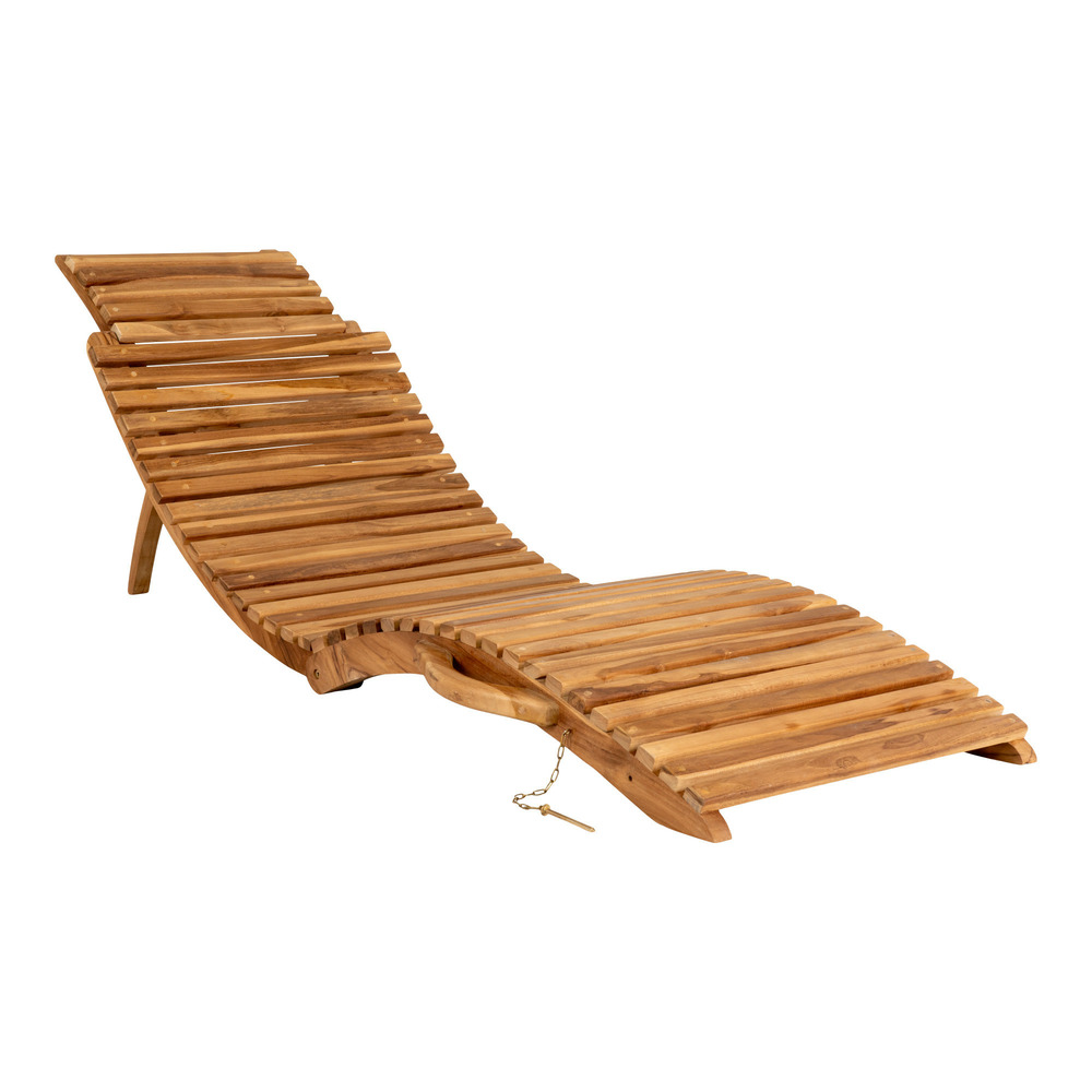 Chaise longue pliable en teck arrieta