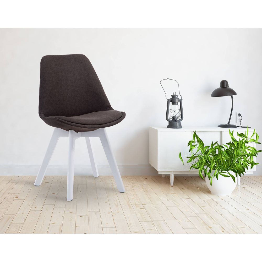 Chaise visiteur borneo v2 tissu blanc