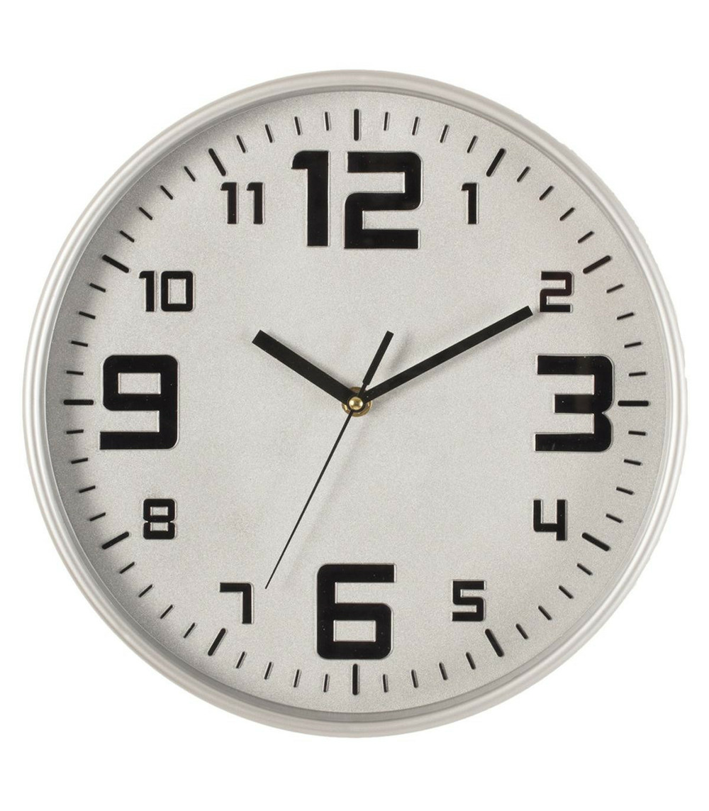 Pendule murale silencieuse best argent d 30 cm