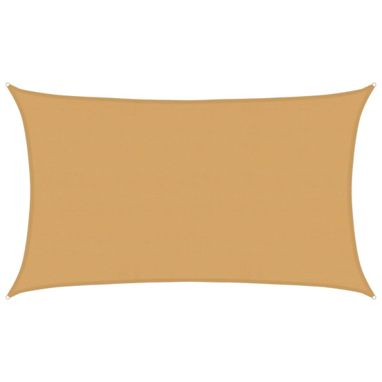 Voile d'ombrage 160 g/m² rectangulaire sable 5x8 m pehd