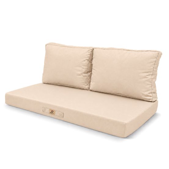 Coussins pour salon de jardin déhoussable 100x50cm beige