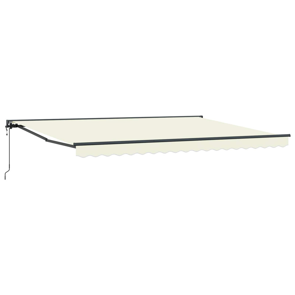 Auvent rétractable électrique crème et anthracite 5 × 3,5 m