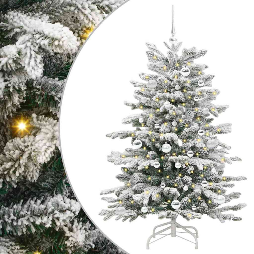 Sapin de noël artificiel à branches articulées blanc 150 cm