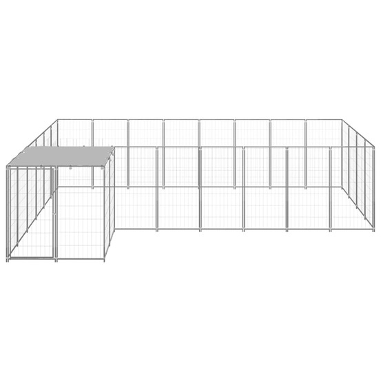 Chenil argenté 10,89 m² acier