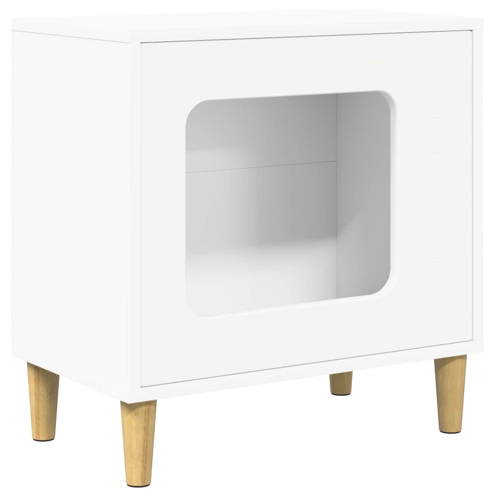 Maison pour chat blanc 51 x 30 x 52 cm bois d'ingénierie