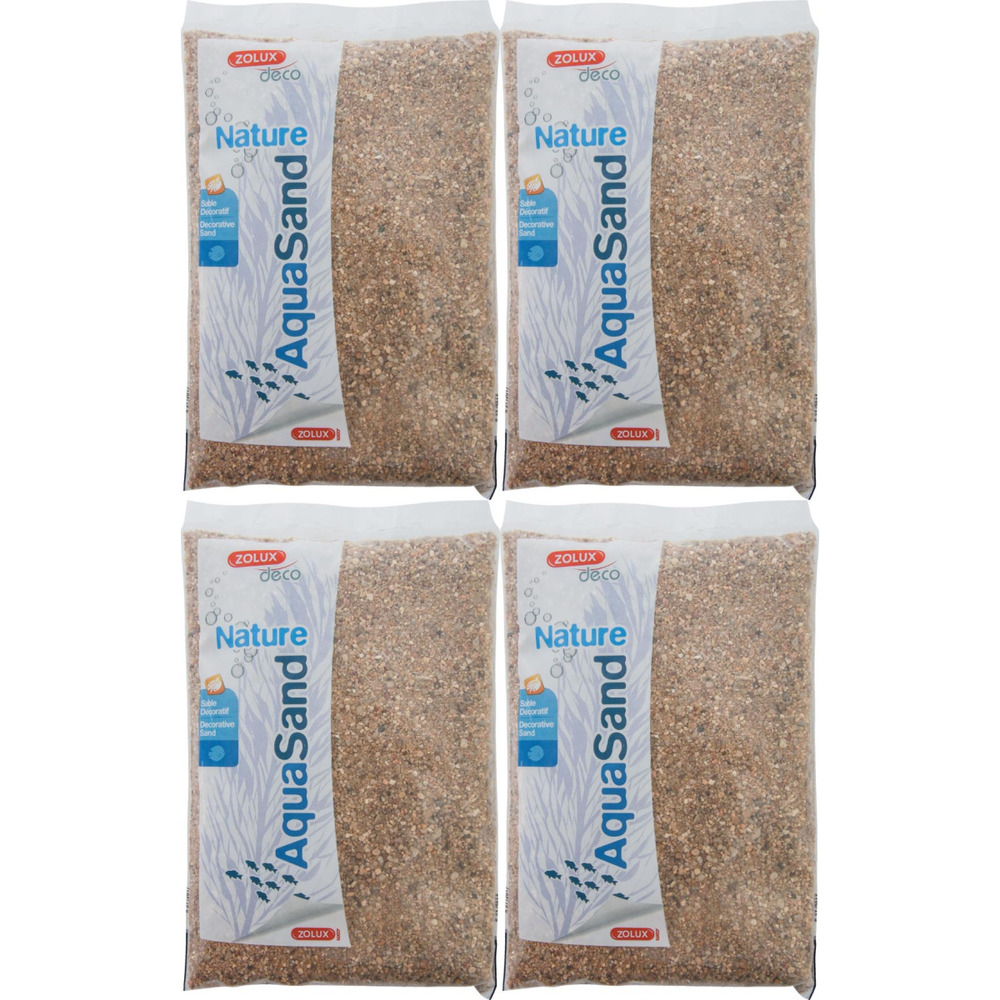 Sol décoratif naturel aquasand nat rivière 1kg (lot de 4)