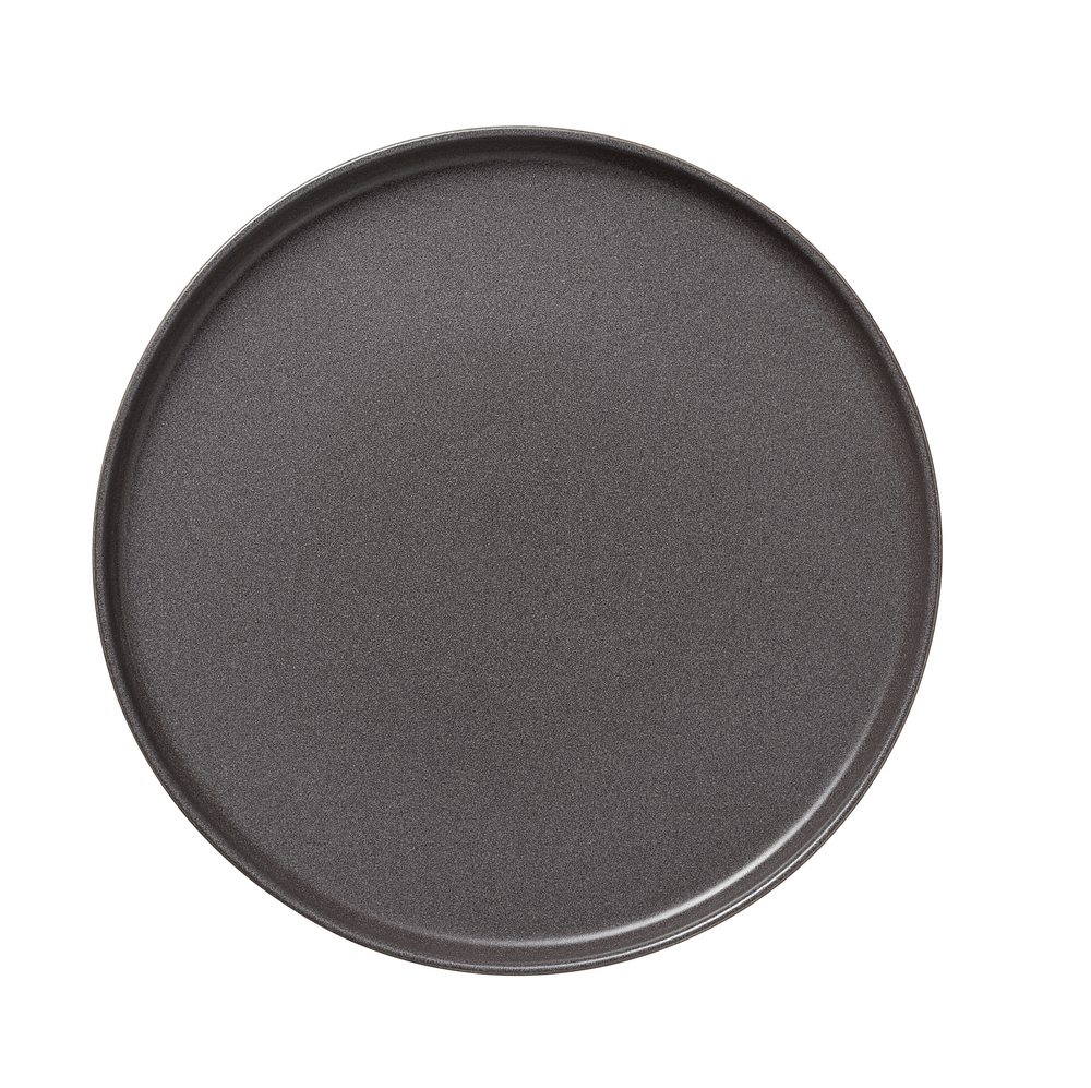 Lot de 4 assiettes en grès gris pierre h 30 mm ø 330 mm - was germany