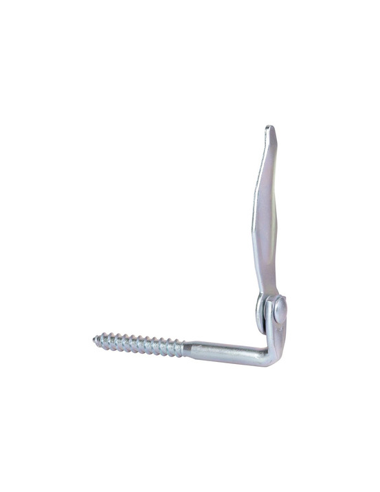 Arrêt de volet feuille de laurier à vis tirefond d10mm - longueur 110 zingué blanc - torbel