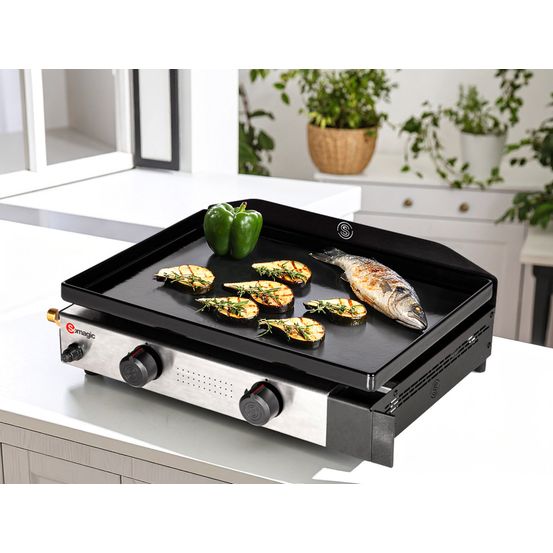 Plancha gaz 2 brûleurs solia 200