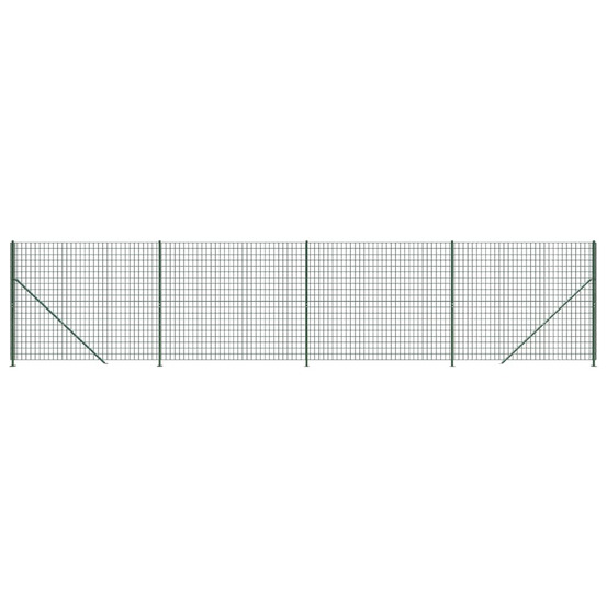 Clôture en treillis métallique avec bride vert 1,6x10 m