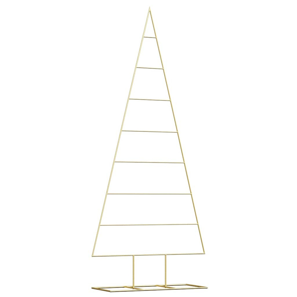 Arbre de noël en métal doré 180 cm acier peint par poudre