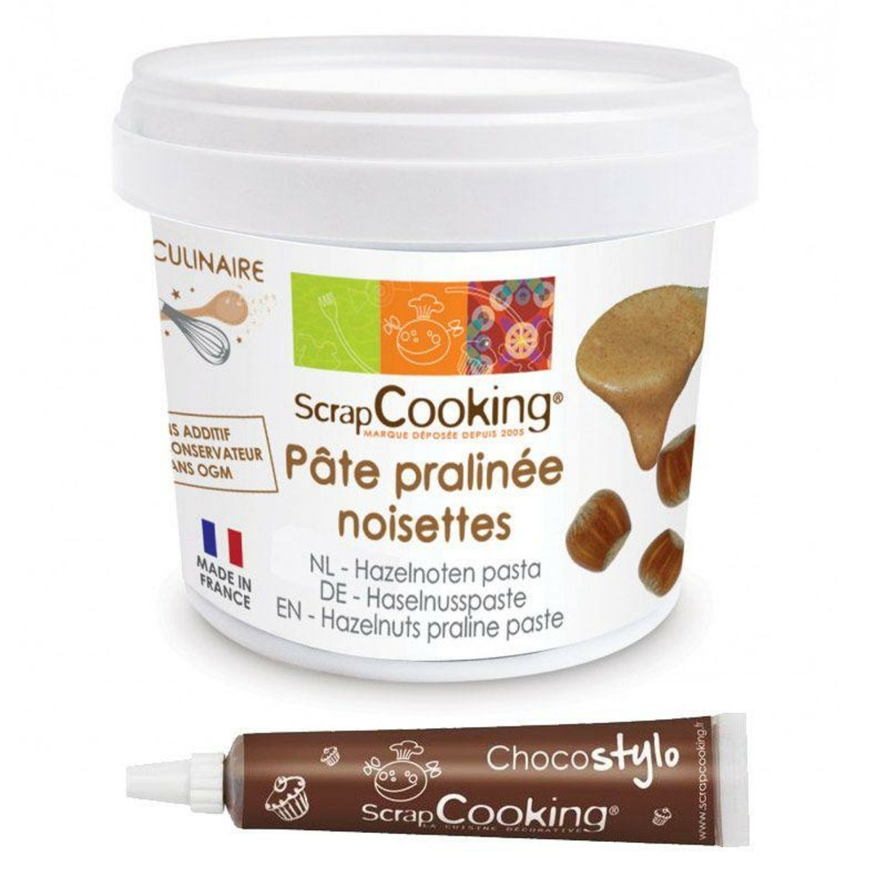 Pâte de noisettes 200 g + 1 stylo chocolat