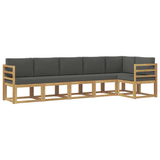 Ensemble de canapés d'extérieur 6 pc blanc et anthracite
