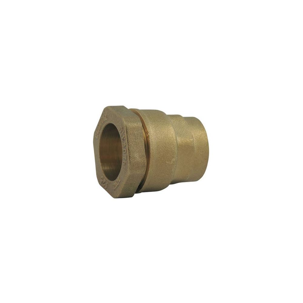 Raccord femelle laiton court pn25 série 7000 | compression pe - ø a: 50mm | ø b: